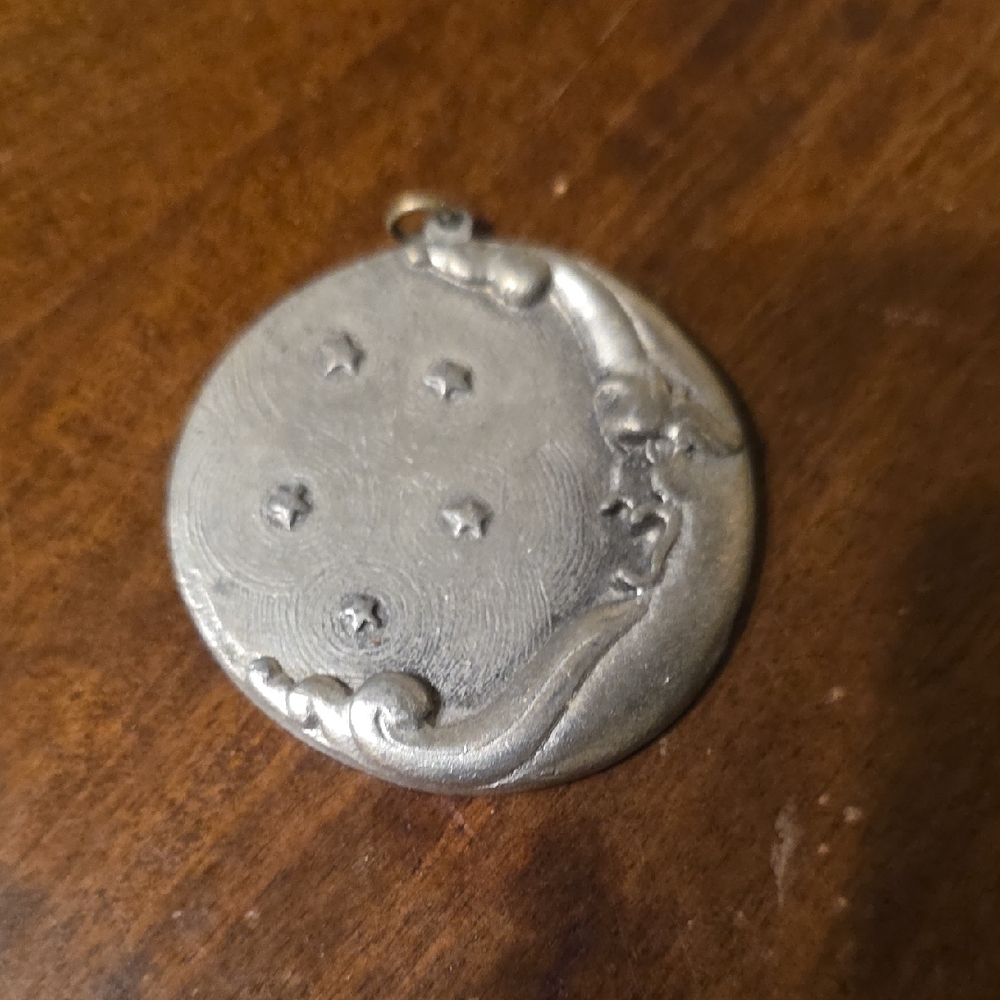 Silver Moon and Stars Pendant